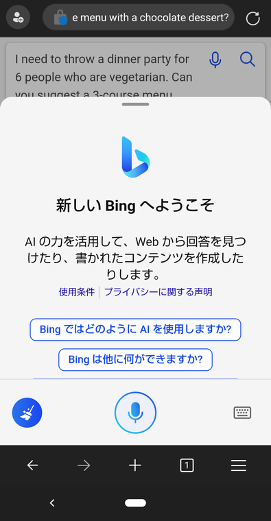 Microsoft EdgeでBing AIの使い方３