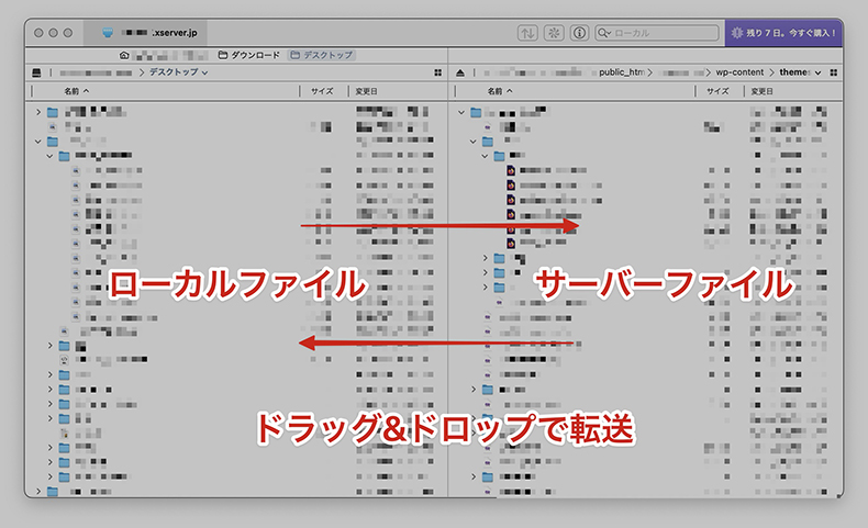 Transmitでのファイル転送